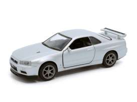 Nissan  - GTR R34 silver - 1:36 - Tayumo - 36115212 - tay36115212 | Toms Modelautos