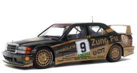Mercedes Benz  - 190E 1990 black/gold - 1:18 - Solido - 1801003 - soli1801003 | Toms Modelautos