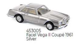 Facel  - 1961 silver - 1:87 - Norev - 453005 - nor453005 | Toms Modelautos
