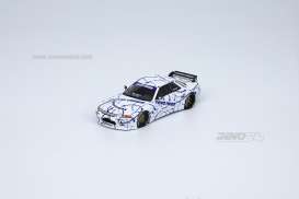 Nissan  - GT-R R32 white/blue - 1:64 - Inno Models - in64R32PTT - in64R32PTT | Toms Modelautos