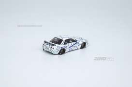 Nissan  - GT-R R32 white/blue - 1:64 - Inno Models - in64R32PTT - in64R32PTT | Toms Modelautos