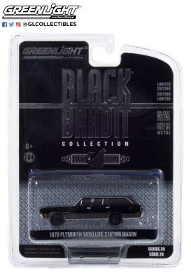 Plymouth  - Satellite 1970 black - 1:64 - GreenLight - 28050A - gl28050A | Toms Modelautos