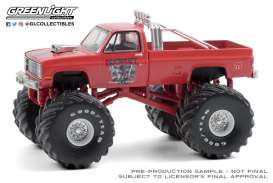 Chevrolet - Silverado Monster Truck 1984 red - 1:64 - GreenLight - 49080E - gl49080E | Toms Modelautos Chevrolet - Silverado Monster Truck 1984 red - 1:64 - GreenLight - 49080E - gl49080E | Toms Modelautos
