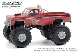 Chevrolet  - Silverado Monster Truck 1987 red - 1:64 - GreenLight - 49080F - gl49080F | Toms Modelautos