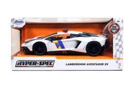 Lamborghini  - Aventador SV *State Trooper* 2017 white/blue/yellow - 1:24 - Jada Toys - 32276 - jada32276 | Toms Modelautos