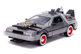 Delorean - Back to the Future III grey-silver - 1:24 - Jada Toys - 32166 - jada32166 | Toms Modelautos Delorean - Back to the Future III grey-silver - 1:24 - Jada Toys - 32166 - jada32166 | Toms Modelautos