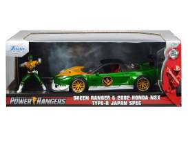 Honda  - NSX *Power Ranger* 2002 green/white/yellow - 1:24 - Jada Toys - 31909 - jada31909 | Toms Modelautos