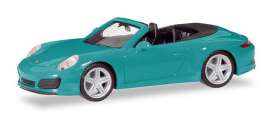 Porsche  - 911 Carrera Cabrio blue - 1:87 - Herpa - H028844-002 - herpa028844-002 | Toms Modelautos