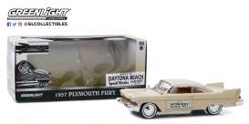Plymouth  - Fury 1957 creme - 1:24 - GreenLight - 18257 - gl18257GM | Toms Modelautos