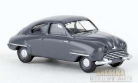 Saab  - 92 1950 dark grey - 1:87 - Brekina - pcx28602 - Brek28602 | Toms Modelautos