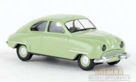 Saab  - 92 1950 green - 1:87 - Brekina - pcx28603 - Brek28603 | Toms Modelautos