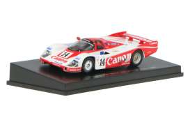 Porsche  - 956 1985 Red/White - 1:64 - Spark - Y181 - spaY181 | Toms Modelautos