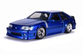 Ford - Mustang GT 1989 blue - 1:24 - Jada Toys - 31863 - jada31863 | Toms Modelautos Ford - Mustang GT 1989 blue - 1:24 - Jada Toys - 31863 - jada31863 | Toms Modelautos