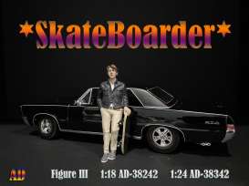 Figures  - Skateboarder #3 2020  - 1:24 - American Diorama - 38342 - AD38342 | Toms Modelautos