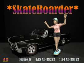 Figures  - Skateboarder #4 2020  - 1:18 - American Diorama - 38243 - AD38243 | Toms Modelautos