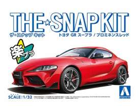 Toyota  - GR Supra Red - 1:32 - Aoshima - 05885 - abk05885 | Toms Modelautos