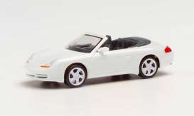 Porsche  - 996 C4 convertible white - 1:87 - Herpa - herpa032674-002 | Toms Modelautos