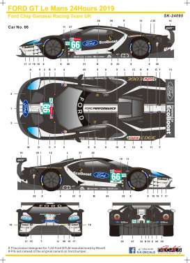 Ford  - GT  - 1:24 - S.K. Decals - 24095 - SK24095 | Toms Modelautos