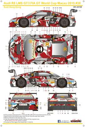 Audi  - R8 LMS GT3 2015  - 1:24 - S.K. Decals - 24100 - SK24100 | Toms Modelautos