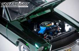 Ford  - Mustang GT *Bullit* 1968 Highland Green Chrome  - 1:18 - GreenLight - 12823 - gl12823 | Toms Modelautos