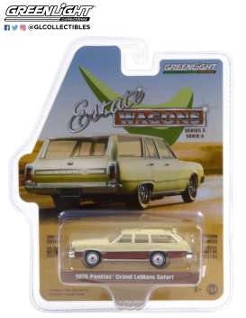 Pontiac  - Grand LeMans Safari 1976 cream/wood - 1:64 - GreenLight - 36010D - gl36010D | Toms Modelautos