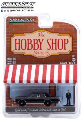 Ford  - LTD Crown 1987 black - 1:64 - GreenLight - 97100E - gl97100E | Toms Modelautos
