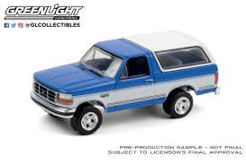 GMC  - Bronco 1992 blue/white - 1:64 - GreenLight - 35180F - gl35180F | Toms Modelautos