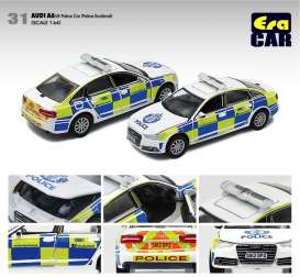 Audi  - A6 white/blue/green - 1:64 - Era - AU20A6RN31 - Era20A6RN31 | Toms Modelautos