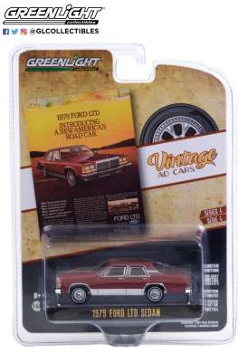 Ford  - LTD Crown 1979 burgundy - 1:64 - GreenLight - 39060C - gl39060C | Toms Modelautos