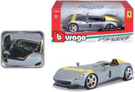 Ferrari  - SP1 grey/yellow - 1:24 - Bburago - 26027 - bura26027gy | Toms Modelautos