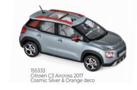 Citroen  - C3 Aircross 2017 silver/orange - 1:43 - Norev - 155333 - nor155333 | Toms Modelautos
