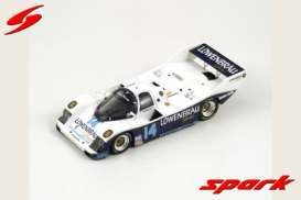 Porsche  - 962 1987 white/blue - 1:43 - Spark - 43DA87 - spa43DA87 | Toms Modelautos