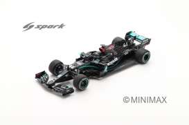 Mercedes Benz  - W11 EQ Power+ 2020 black/silver/turquoise - 1:18 - Spark - 18s483 - spa18s483 | Toms Modelautos