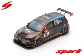 Volkswagen  - Golf VII 2019 grey/orange/blue - 1:43 - Spark - SG541 - spaSG541 | Toms Modelautos