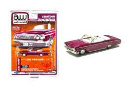 Chevrolet  - Impala SS convertible 1962 purple - 1:64 - Auto World - CP7663 - AWCP7663 | Toms Modelautos