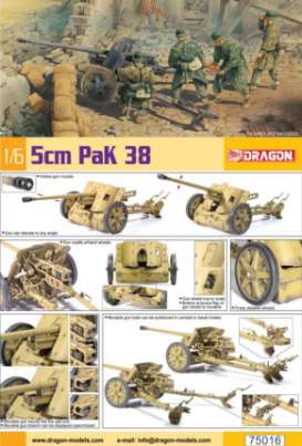 Military Vehicles  - 5cm PaK 38   - 1:6 - Dragon - 75016 - dra75016 | Toms Modelautos