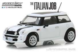 Mini  - Cooper S 2003 white/black stripes - 1:43 - GreenLight - 86548 - gl86548 | Toms Modelautos