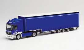 Mercedes Benz  - Actros blue/white - 1:87 - Herpa - H312608 - herpa312608 | Toms Modelautos