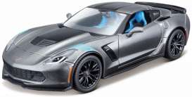 Chevrolet  - Corvette 2017 grey/blue - 1:24 - Maisto - 39527 - mai39527 | Tom's Modelauto's