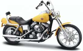 Harley Davidson  - 2001 yellow - 1:18 - Maisto - 19139 - mai19139 | Toms Modelautos