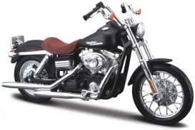 Harley Davidson  - 2006 black/brown - 1:18 - Maisto - 19140 - mai19140 | Toms Modelautos