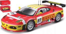 Ferrari  - F430 2008 red/yellow - 1:43 - Bburago - 36303R - bura36303r | Toms Modelautos