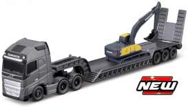Volvo - FH16 + EC220E grey/yellow - 1:64 - Maisto - 11541-18996 - mai11541-18996 | Toms Modelautos Volvo - FH16 + EC220E grey/yellow - 1:64 - Maisto - 11541-18996 - mai11541-18996 | Toms Modelautos