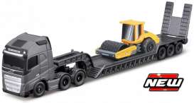 Volvo - FH16 + SD160B grey/yellow - 1:64 - Maisto - 11541-18991 - mai11541-18991 | Toms Modelautos Volvo - FH16 + SD160B grey/yellow - 1:64 - Maisto - 11541-18991 - mai11541-18991 | Toms Modelautos