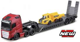 Volvo  - FH16 + A25G red/grey/yellow - 1:64 - Maisto - 11541-18999 - mai11541-18999 | Toms Modelautos