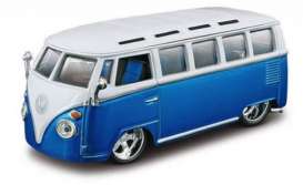 Volkswagen  - T1 Samba blue/white - 1:32 - Bburago - 42004B - bura42004B | Toms Modelautos