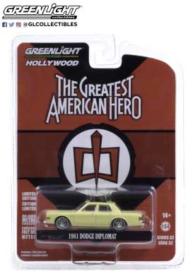 Dodge  - Diplomat 1981 white - 1:64 - GreenLight - 44920A - gl44920A | Toms Modelautos