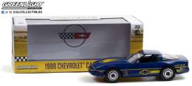 Chevrolet  - Corvette C4 1988 blue/yellow - 1:18 - GreenLight - 13597 - gl13597 | Toms Modelautos