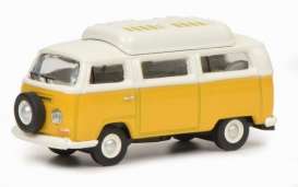 Volkswagen  - T2a camper yellow/white - 1:87 - Schuco - 26444 - schuco26444 | Toms Modelautos