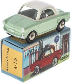 Autobianchi  - Bianchina light green/white - 1:43 - Magazine Models - magMYbianchi | Toms Modelautos